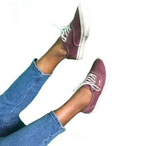 Old Skool Rustic Burgundy Vans